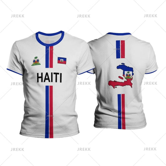 Haiti Football T Shirts Men's Sports T-shirt Haitian Flag Street Oversized Tops Unisex Casual Graphic Tees Tops Y2k Men's Gifts 3256808595881955 AE