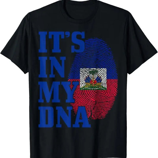 Haiti It's In My DNA Fingerprint Haitian Flag Pride T Shirt